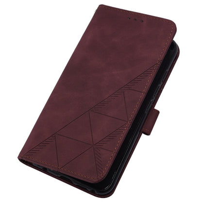 For Motorola Moto G Stylus 5G 2024 Crossbody 3D Embossed Flip Leather Phone Case(Wine Red) by buy2fix