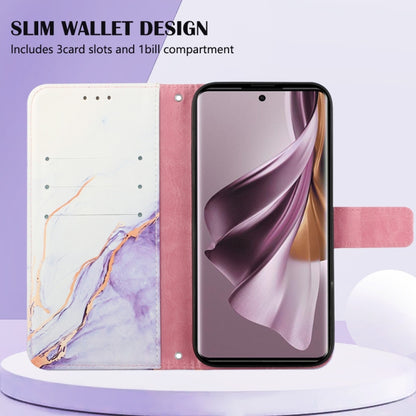 For OPPO Reno10/10 Pro Global PT003 Marble Pattern Flip Leather Phone Case(LS006) by buy2fix