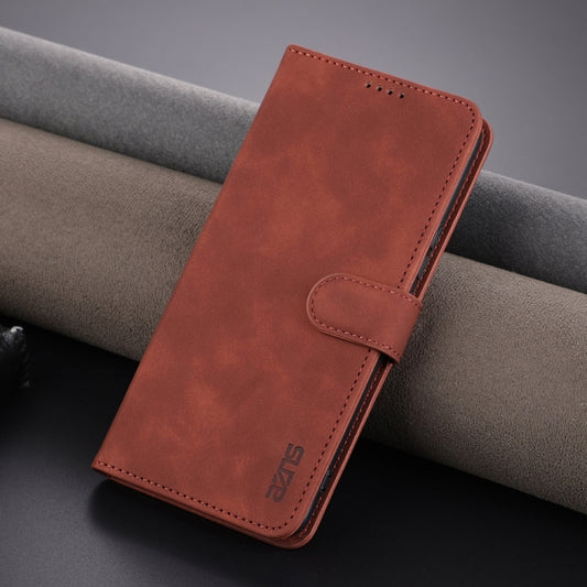 For Honor 90 AZNS Skin Feel Calf Texture Flip Leather Phone Case(Brown) - Honor Cases by AZNS | Online Shopping UK | buy2fix