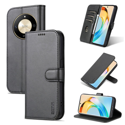 For Honor X50 AZNS Skin Feel Calf Texture Flip Leather Phone Case(Black) - Honor Cases by AZNS | Online Shopping UK | buy2fix