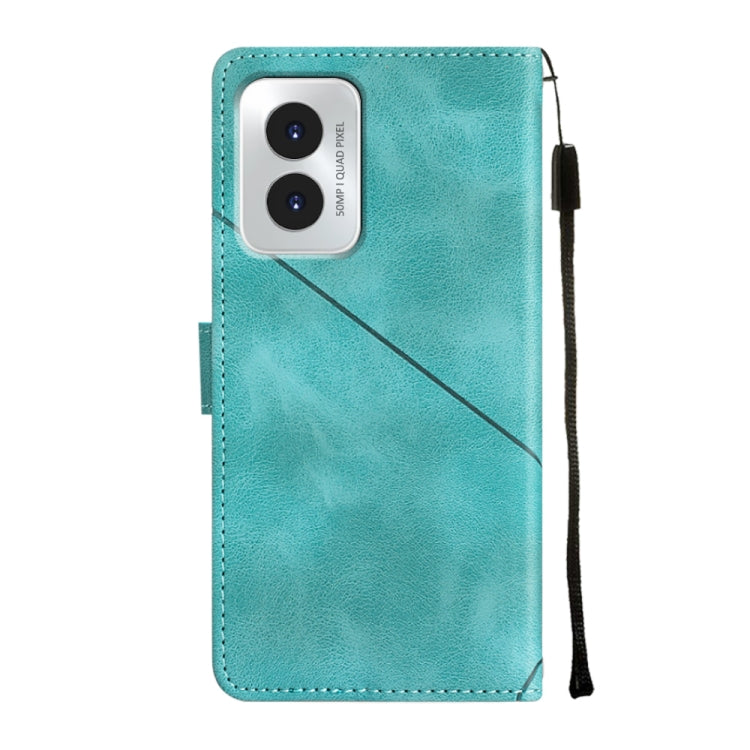 For Motorola Moto G Play 4G 2024 Skin Feel Embossed Leather Phone Case(Green) by buy2fix