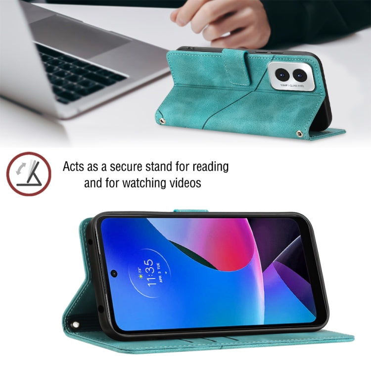 For Motorola Moto G Play 4G 2024 Skin Feel Embossed Leather Phone Case(Green) by buy2fix