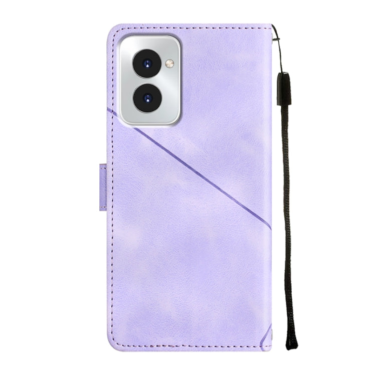 For Motorola Moto G Power 5G 2024 Skin Feel Embossed Leather Phone Case(Light Purple) by buy2fix