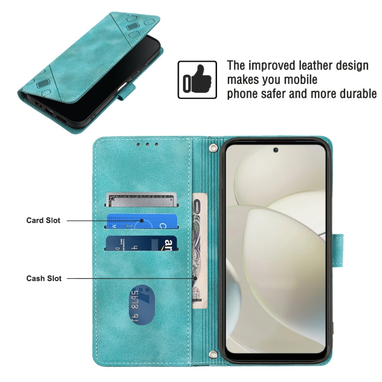 For Motorola Moto G Power 5G 2024 Skin Feel Embossed Leather Phone Case(Green) by buy2fix