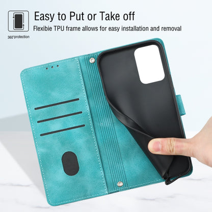 For Motorola Moto G Power 5G 2024 Skin Feel Embossed Leather Phone Case(Green) by buy2fix