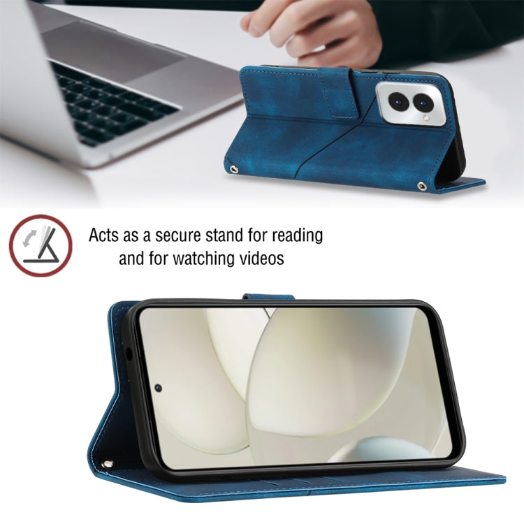 For Motorola Moto G Power 5G 2024 Skin Feel Embossed Leather Phone Case(Blue) by buy2fix