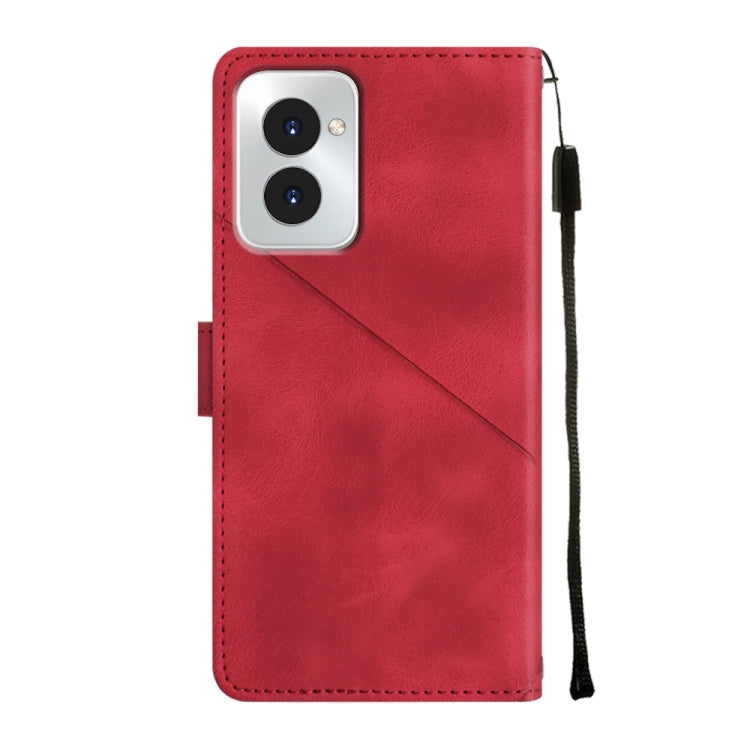 For Motorola Moto G Power 5G 2024 Skin Feel Embossed Leather Phone Case(Red) by buy2fix