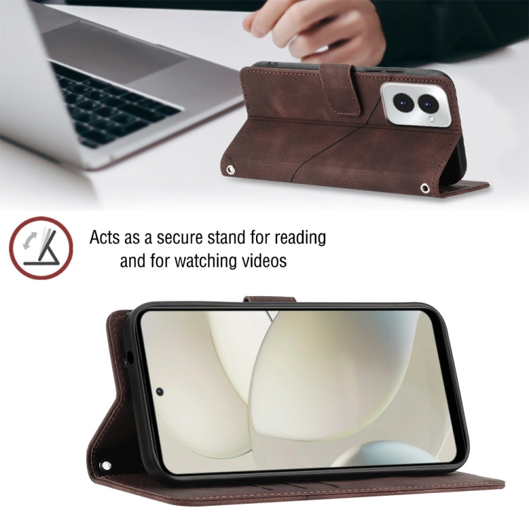 For Motorola Moto G Power 5G 2024 Skin Feel Embossed Leather Phone Case(Brown) by buy2fix