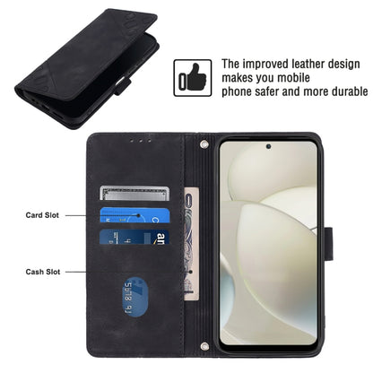 For Motorola Moto G Power 5G 2024 Skin Feel Embossed Leather Phone Case(Black) by buy2fix