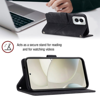 For Motorola Moto G Power 5G 2024 Skin Feel Embossed Leather Phone Case(Black) by buy2fix