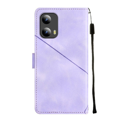 For Motorola Moto G Play 5G 2024 Skin Feel Embossed Leather Phone Case(Light Purple) by buy2fix