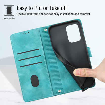 For Motorola Moto G Play 5G 2024 Skin Feel Embossed Leather Phone Case(Green) by buy2fix