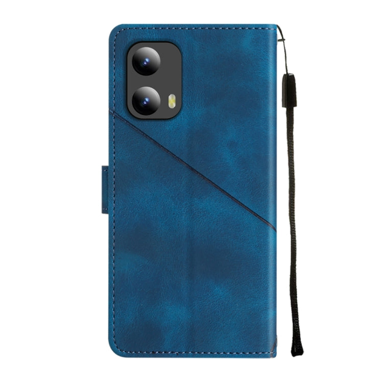 For Motorola Moto G Play 5G 2024 Skin Feel Embossed Leather Phone Case(Blue) by buy2fix