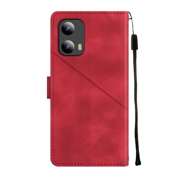 For Motorola Moto G Play 5G 2024 Skin Feel Embossed Leather Phone Case(Red) by buy2fix
