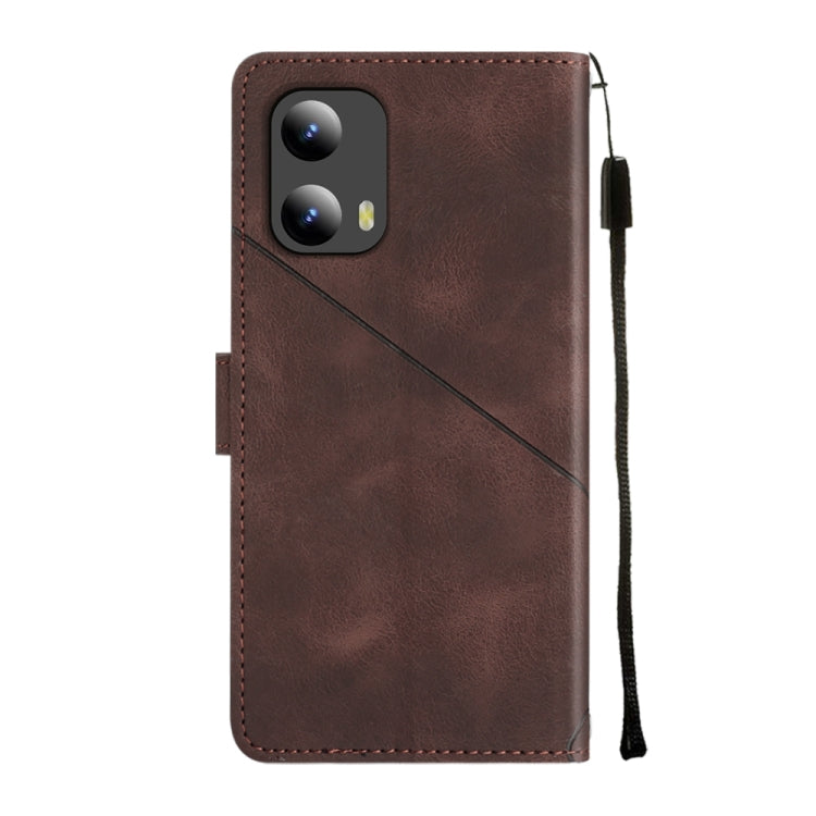 For Motorola Moto G Play 5G 2024 Skin Feel Embossed Leather Phone Case(Brown) by buy2fix