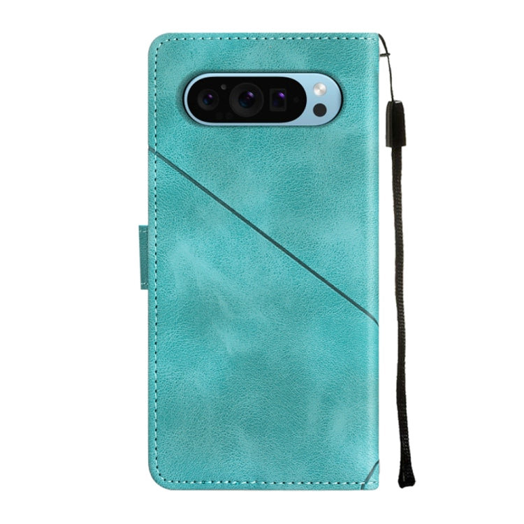 For Google Pixel 9 / 9 Pro Skin-feel Embossed Leather Phone Case(Green) by buy2fix