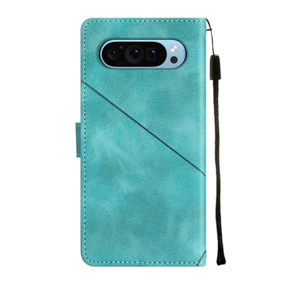 For Google Pixel 9 / 9 Pro Skin-feel Embossed Leather Phone Case(Green) by buy2fix