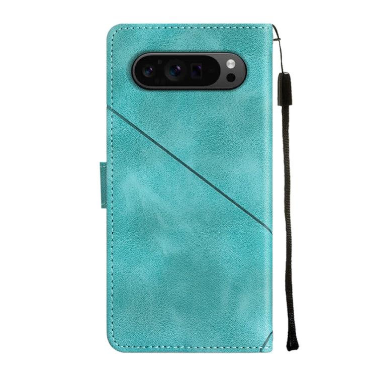 For Google Pixel 9 Pro XL Skin-feel Embossed Leather Phone Case(Green) by buy2fix