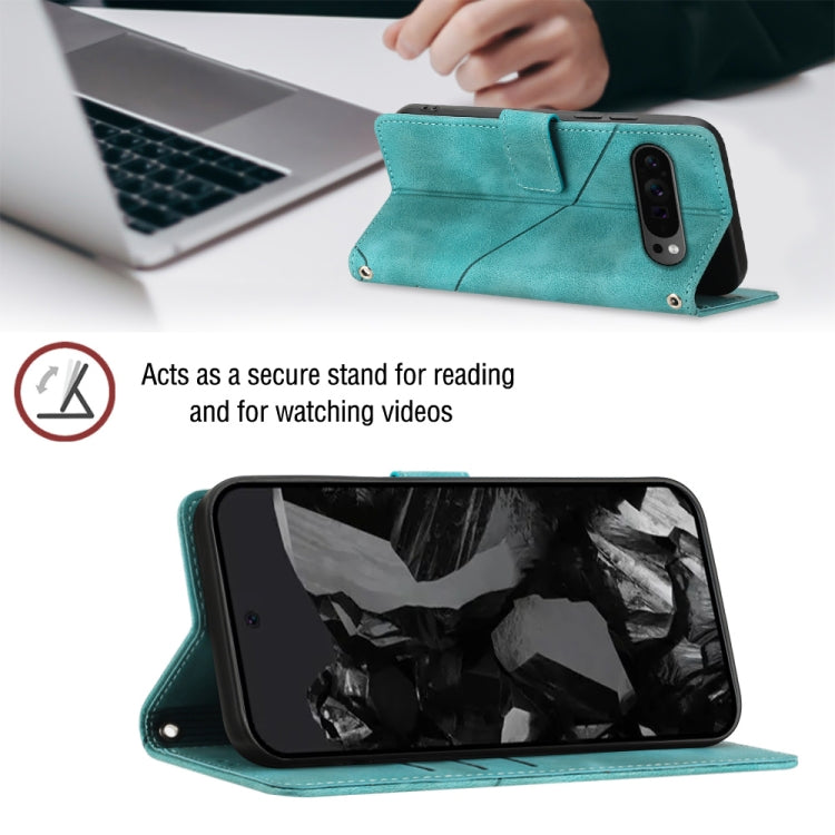 For Google Pixel 9 Pro XL Skin-feel Embossed Leather Phone Case(Green) by buy2fix