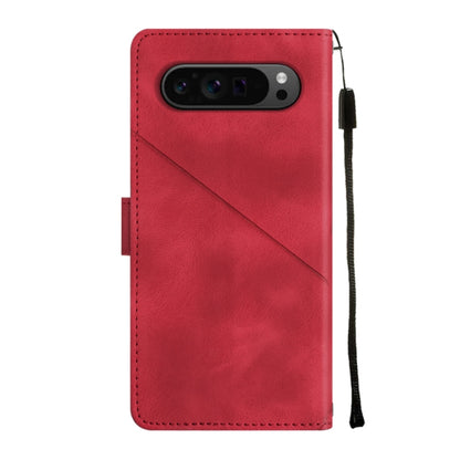 For Google Pixel 9 Pro XL Skin-feel Embossed Leather Phone Case(Red) by buy2fix