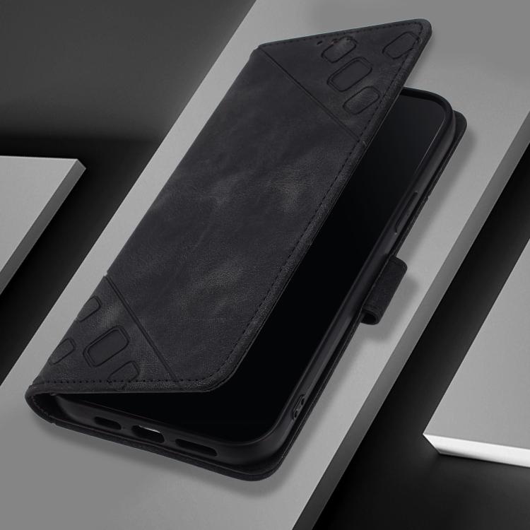 For Google Pixel 10 5G Global Skin-feel Embossed Leather Phone Case(Black) - Google Cases by buy2fix | Online Shopping UK | buy2fix