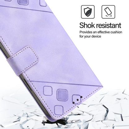 For Google Pixel 10 Pro XL 5G Global Skin-feel Embossed Leather Phone Case(Light Purple) - Google Cases by buy2fix | Online Shopping UK | buy2fix