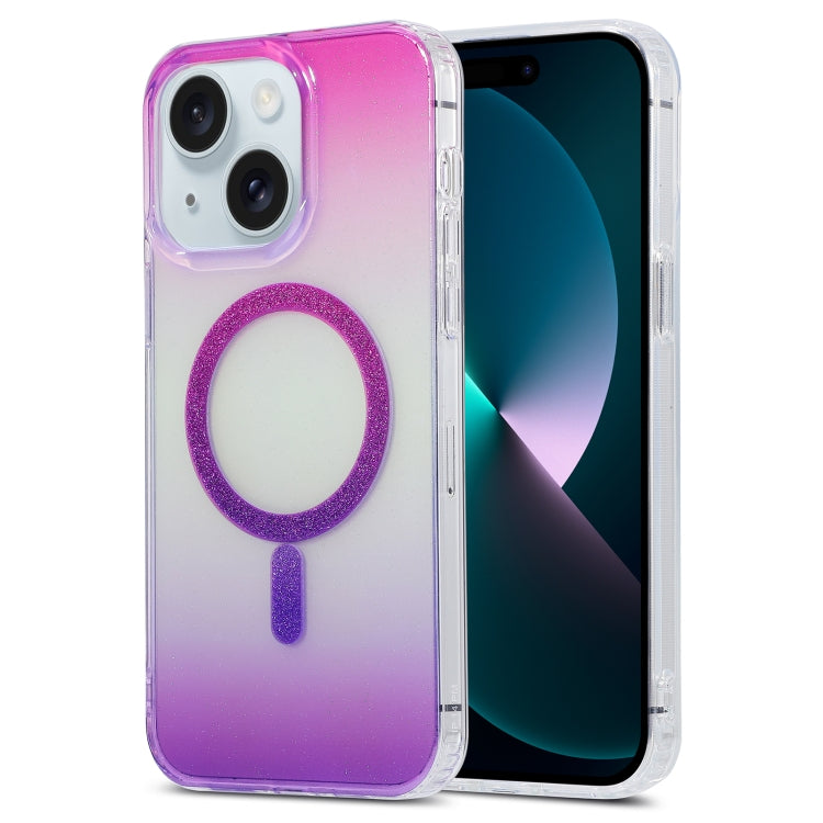 For iPhone 13 Magic Diamond Blu-ray MagSafe Phone Case(Red Purple Gradient) by buy2fix