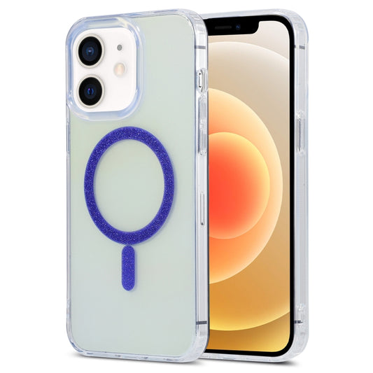 For iPhone 12 Magic Diamond Blu-ray MagSafe Phone Case(Purple) by buy2fix