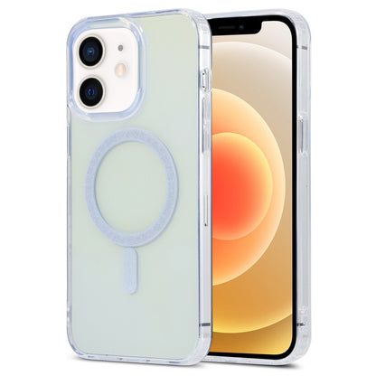 For iPhone 12 Magic Diamond Blu-ray MagSafe Phone Case(White) by buy2fix