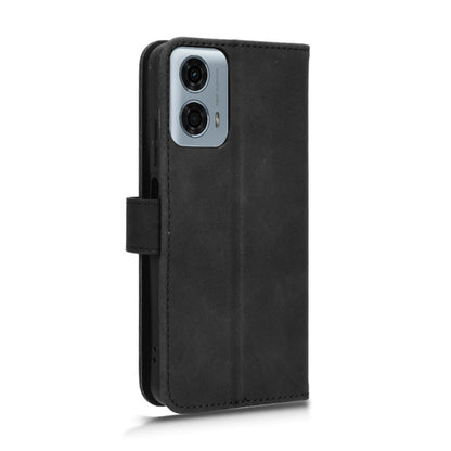 For Motorola Moto G Power 5G 2024 Skin Feel Magnetic Flip Leather Phone Case(Black) by buy2fix