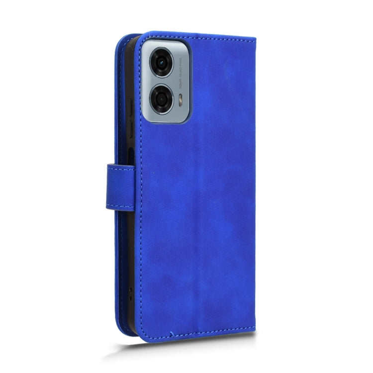 For Motorola Moto G Power 5G 2024 Skin Feel Magnetic Flip Leather Phone Case(Blue) by buy2fix