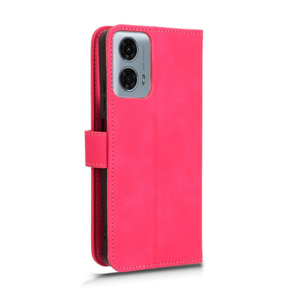 For Motorola Moto G Power 5G 2024 Skin Feel Magnetic Flip Leather Phone Case(Rose Red) by buy2fix