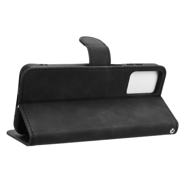 For Motorola Moto G Paly 4G 2024 Skin Feel Magnetic Flip Leather Phone Case(Black) by buy2fix