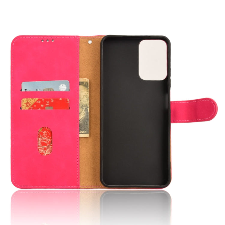 For Motorola Moto G Stylus 5G 2024 Skin Feel Magnetic Flip Leather Phone Case(Rose Red) by buy2fix