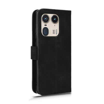 For Motorola Edge 50 Ultra Skin Feel Magnetic Flip Leather Phone Case(Black) by buy2fix
