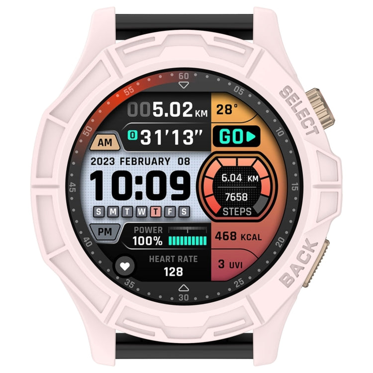 For Amazfit Cheetah / Cheetah Pro Armor Hollow Watch Protective Case(Light Pink) - Watch Cases by buy2fix | Online Shopping UK | buy2fix