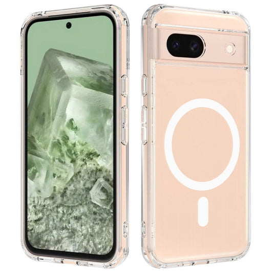 For Google Pixel 8a MagSafe Clear Acrylic PC Hybrid TPU Phone Case(Transparent) - Google Cases by buy2fix | Online Shopping UK | buy2fix