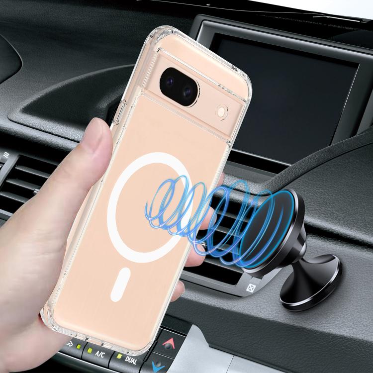 For Google Pixel 8a MagSafe Clear Acrylic PC Hybrid TPU Phone Case(Transparent) - Google Cases by buy2fix | Online Shopping UK | buy2fix
