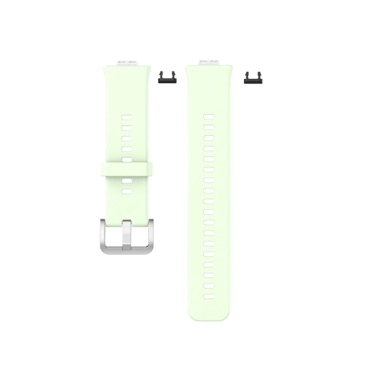 For Huawei Watch Fit Special Edition Silicone Silver Steel Buckle Watch Band(Green) by buy2fix