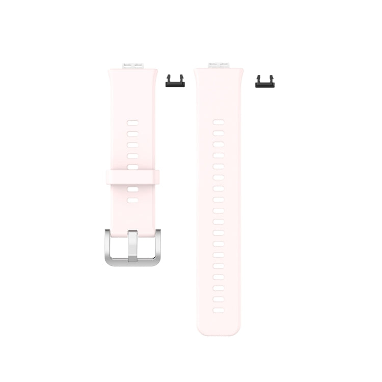 For Huawei Watch Fit Special Edition Silicone Silver Steel Buckle Watch Band(Pink) by buy2fix