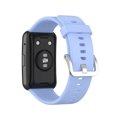 For Huawei Watch Fit Special Edition Silicone Silver Steel Buckle Watch Band(Blue) by buy2fix