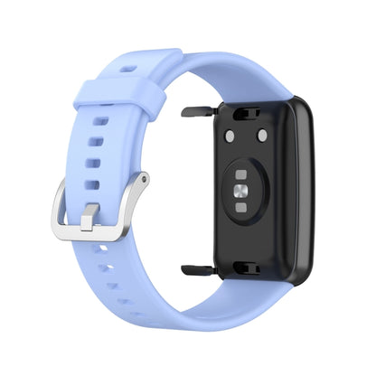 For Huawei Watch Fit Special Edition Silicone Silver Steel Buckle Watch Band(Blue) by buy2fix
