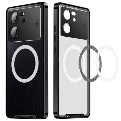 For Xiaomi Redmi K60 Ultra / 13T / 13T Pro Aromatherapy Magnetic Metal Phone Case(Black) - Xiaomi Cases by buy2fix | Online Shopping UK | buy2fix