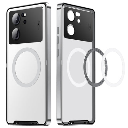 For Xiaomi Redmi K60 Ultra / 13T / 13T Pro Aromatherapy Magnetic Metal Phone Case(Silver) - Xiaomi Cases by buy2fix | Online Shopping UK | buy2fix