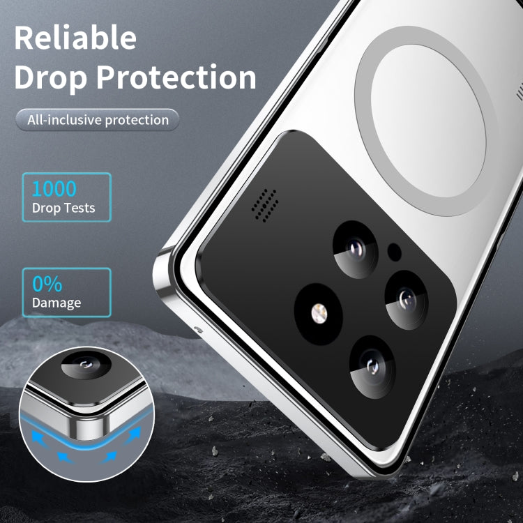 For Xiaomi 14 Aromatherapy Magnetic Metal Phone Case(Silver) - Xiaomi Cases by buy2fix | Online Shopping UK | buy2fix