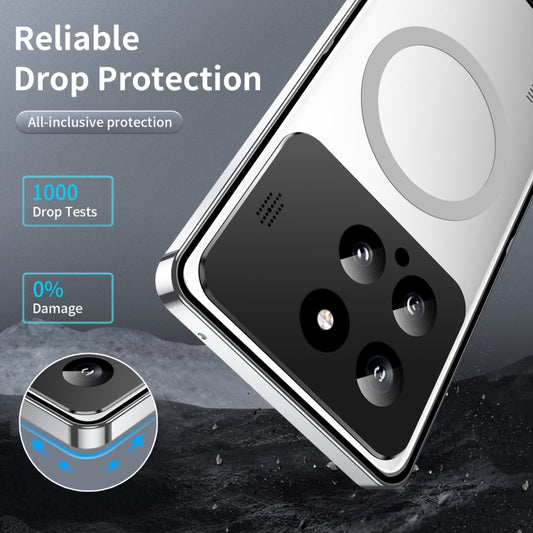 For Xiaomi 14 Aromatherapy Magnetic Metal Phone Case(Silver) - Xiaomi Cases by buy2fix | Online Shopping UK | buy2fix