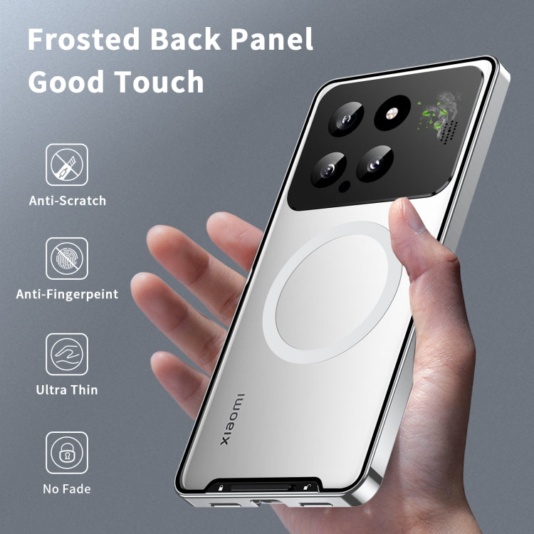 For Xiaomi 14 Aromatherapy Magnetic Metal Phone Case(Silver) - Xiaomi Cases by buy2fix | Online Shopping UK | buy2fix