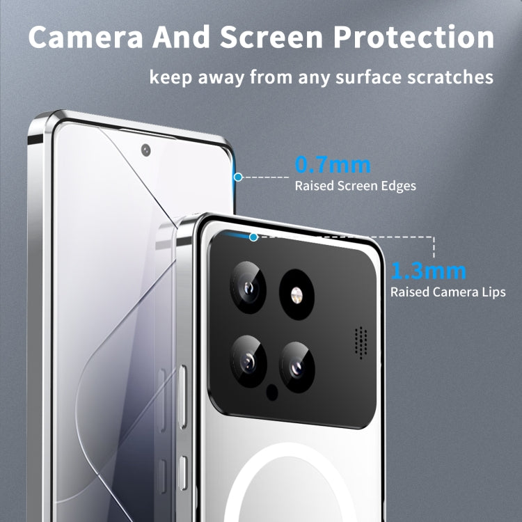 For Xiaomi 14 Aromatherapy Magnetic Metal Phone Case(Silver) - Xiaomi Cases by buy2fix | Online Shopping UK | buy2fix