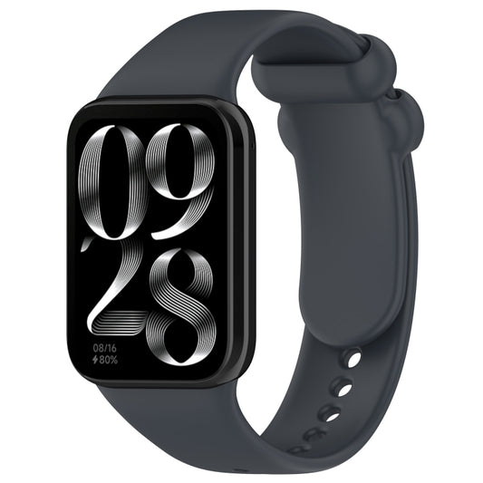 For Xiaomi Smart Band 9 Pro / 8 Pro Solid Color Black Buckle Silicone Watch Band(Dark Grey) - Watch Bands by buy2fix | Online Shopping UK | buy2fix