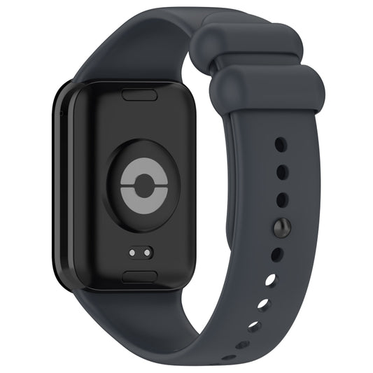 For Xiaomi Smart Band 9 Pro / 8 Pro Solid Color Black Buckle Silicone Watch Band(Dark Grey) - Watch Bands by buy2fix | Online Shopping UK | buy2fix